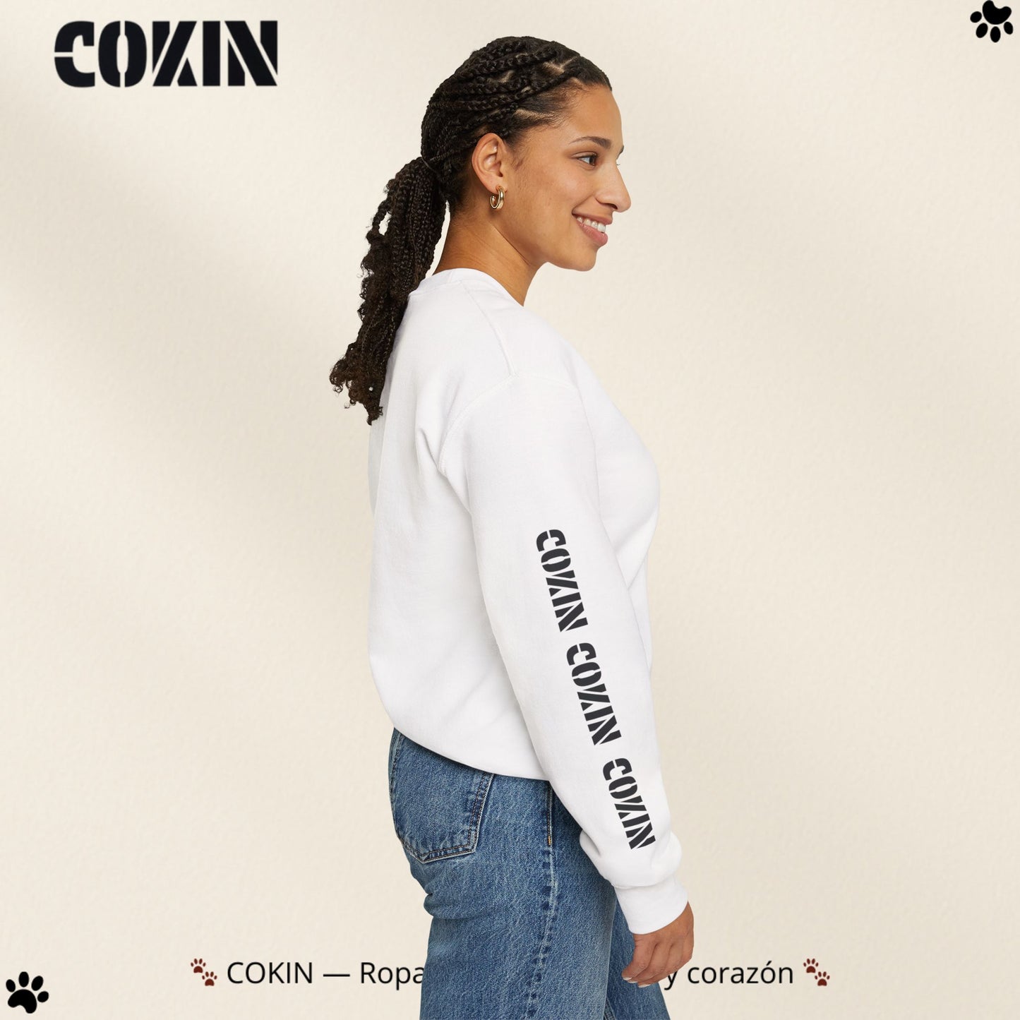 Sudadera Cokin Original cuello redondo - Ropa con garra y corazón