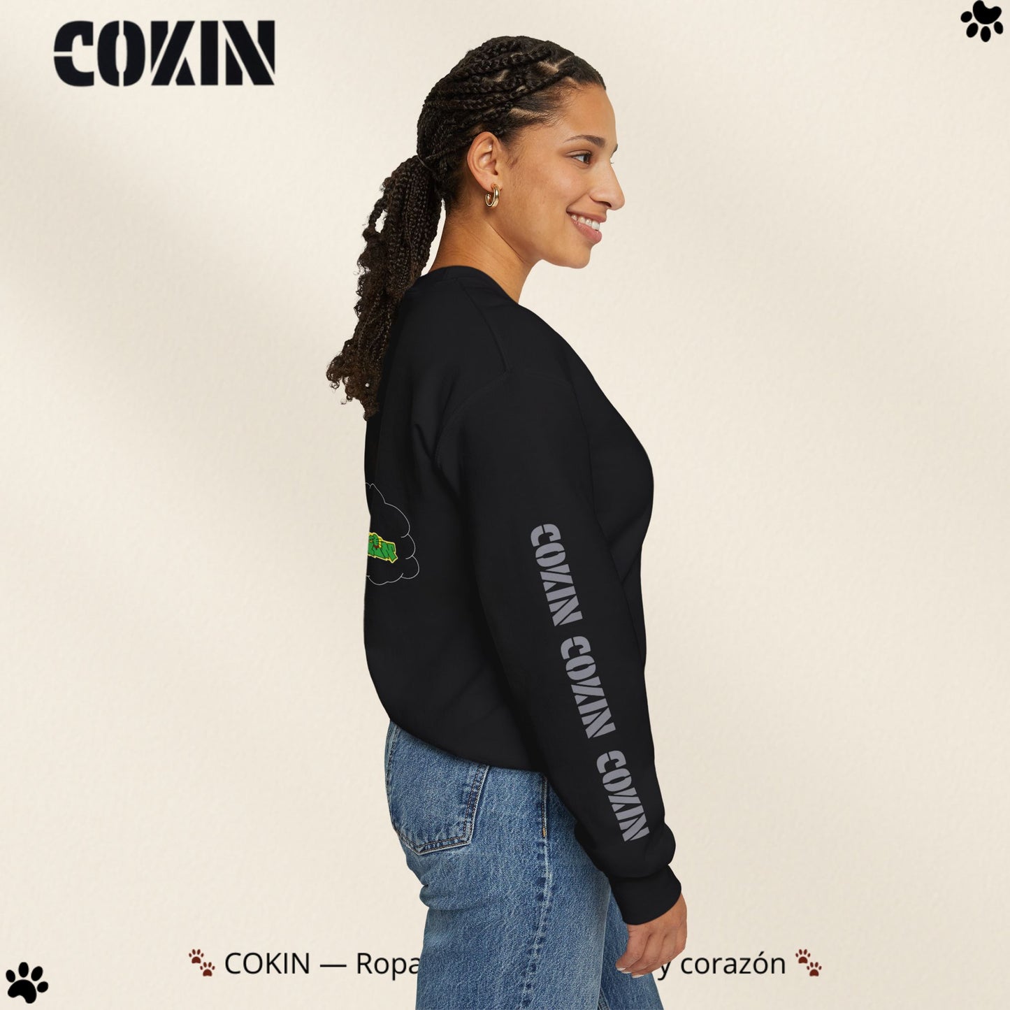 Sudadera Cokin Original cuello redondo - Ropa con garra y corazón
