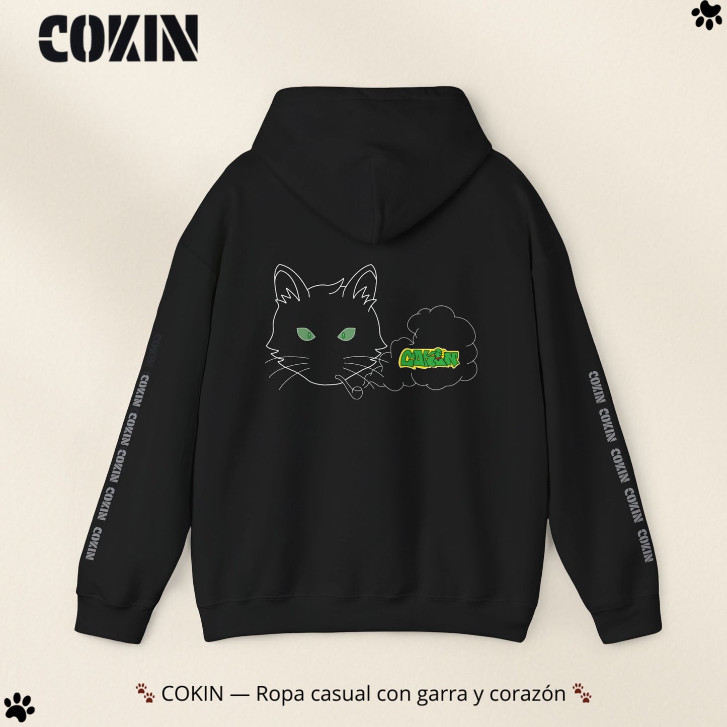 Sudadera Cokin Original con capucha - Ropa con garra y corazón