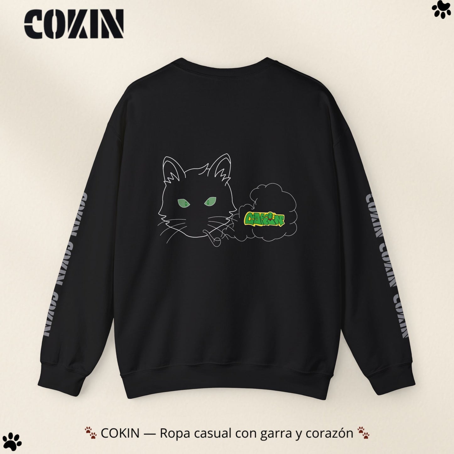 Sudadera Cokin Original cuello redondo - Ropa con garra y corazón