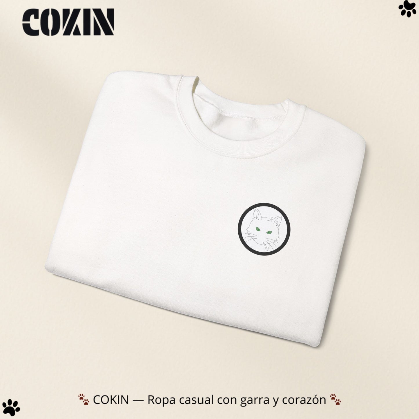 Sudadera Cokin Original cuello redondo - Ropa con garra y corazón