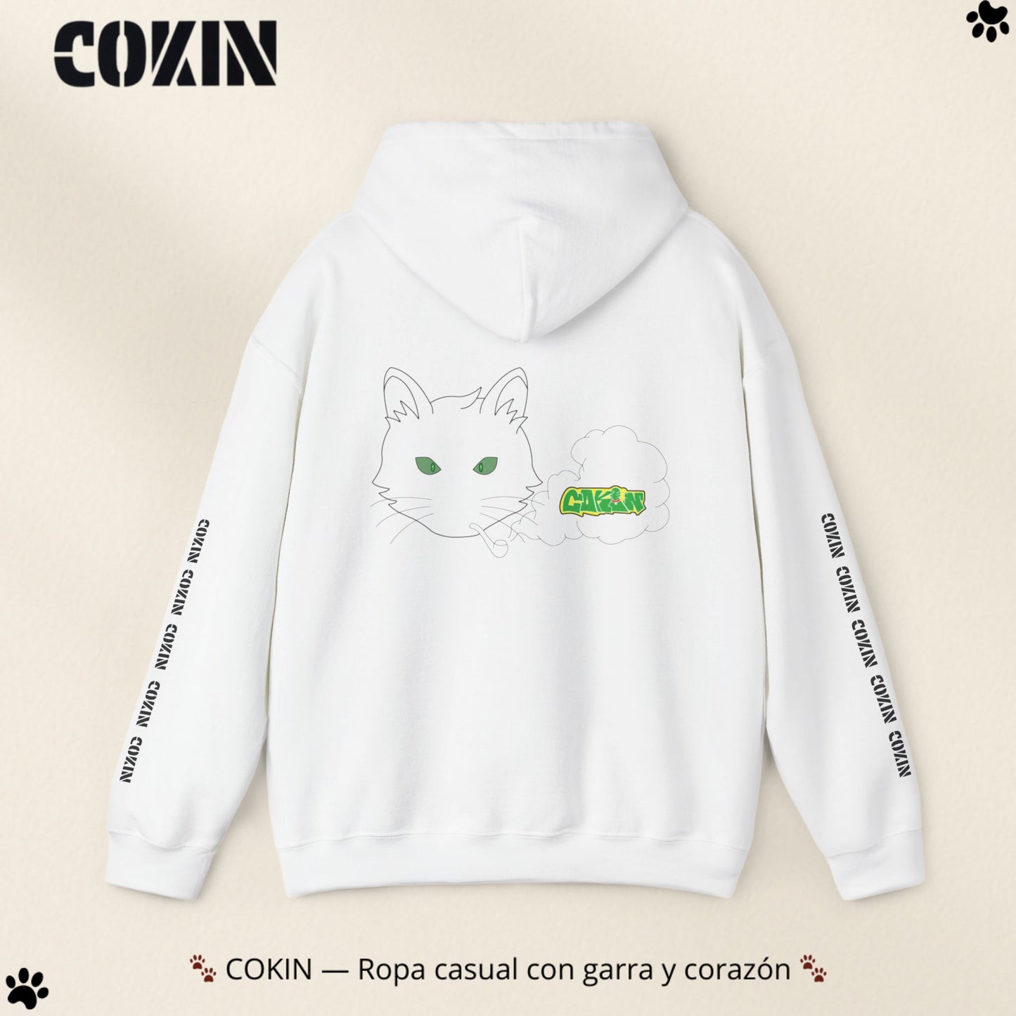 Sudadera Cokin Original con capucha - Ropa con garra y corazón