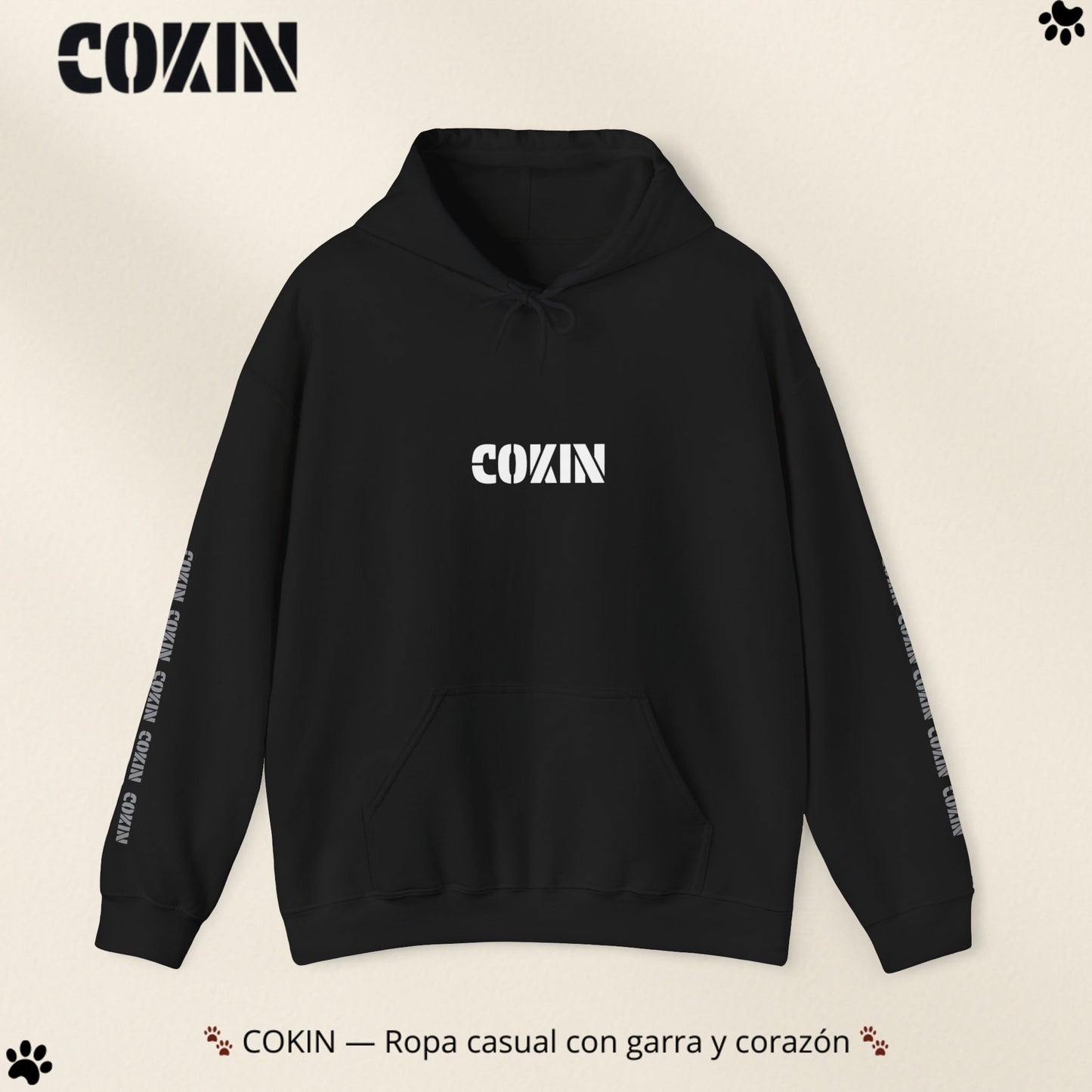Sudadera Cokin Original con capucha - Ropa con garra y corazón