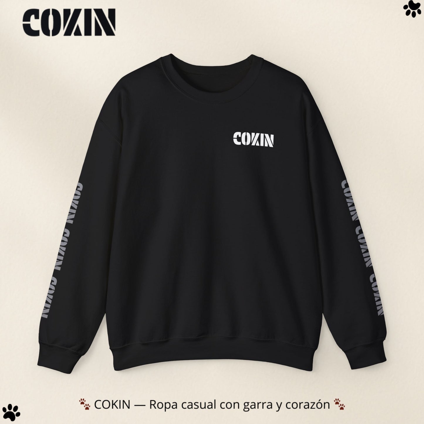 Sudadera Cokin Original cuello redondo - Ropa con garra y corazón