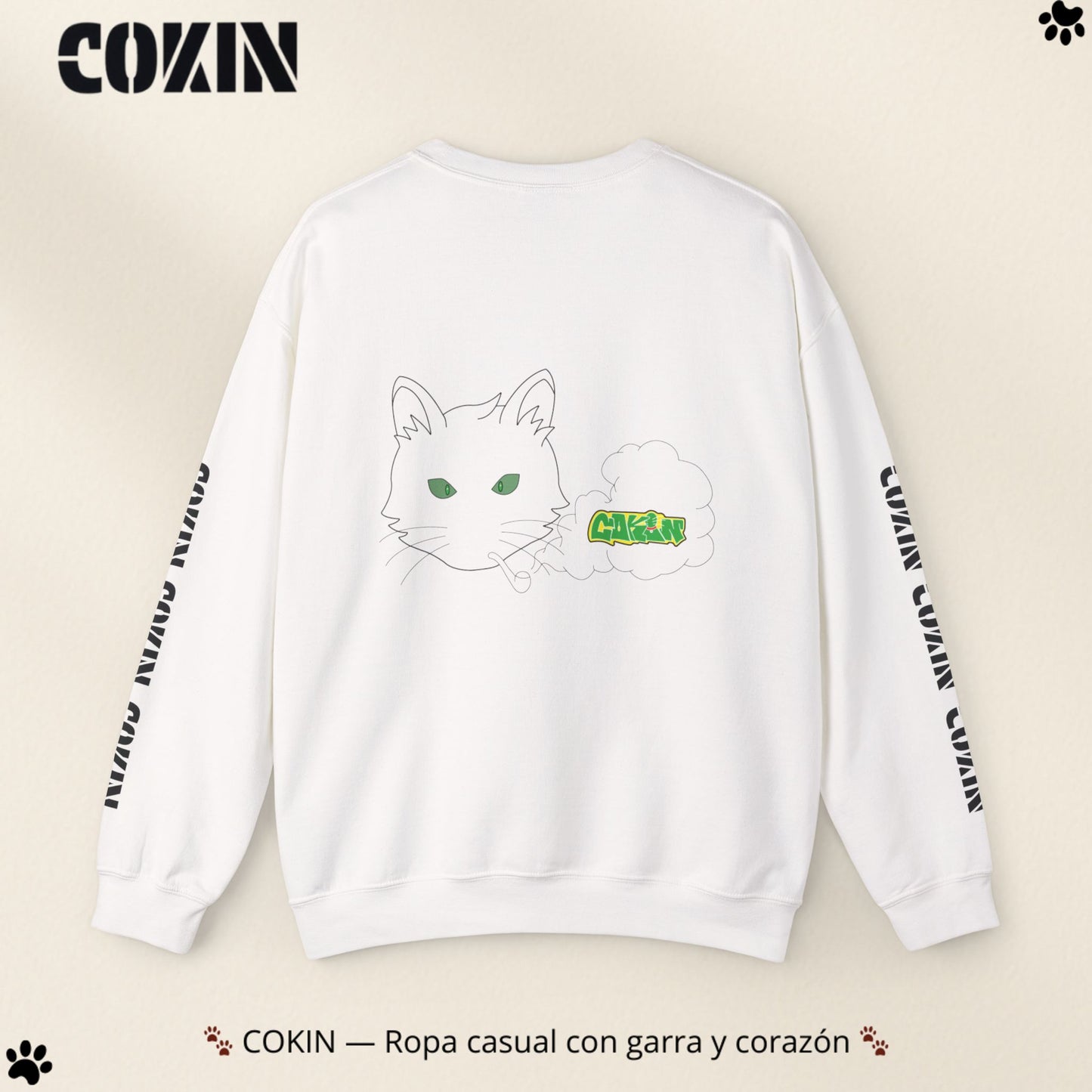 Sudadera Cokin Original cuello redondo - Ropa con garra y corazón